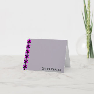 De Remerciements Carte Enfant Fleur (Gris, Rose, Noir)