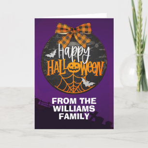 De Remerciements Carte famille Halloween