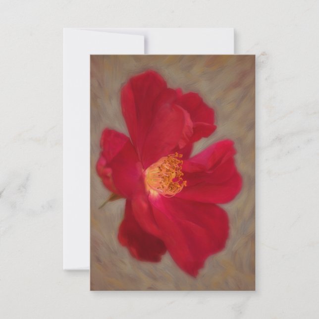 De Remerciements Carte Flat Art Flat Rouge Rose (Devant)