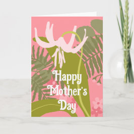De Remerciements Carte florale rose Happy Mother's Day
