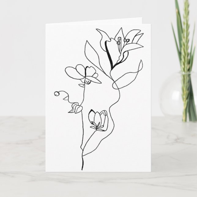 De Remerciements Carte florale simple (Devant)