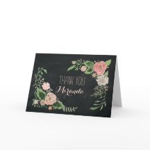 Carte Florale Tableau Noir