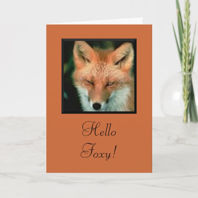 De Remerciements Carte Foxy Hello (Devant)