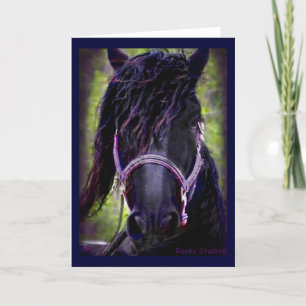 De Remerciements Carte Friesian Stallion