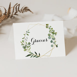 De Remerciements Carte Géométrique Tropical Plier Mariage Gracias C