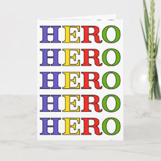 De Remerciements Carte HERO