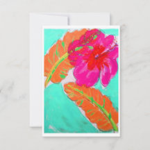 Carte Hibiscus Tropical Note