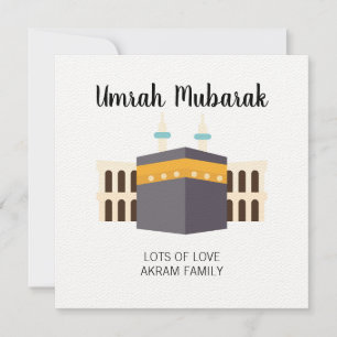 De Remerciements Carte islamique personnalisée Umrah Hajj Moubarak