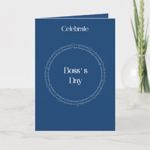 De Remerciements Carte Jour Boss en bleu avec Cercle