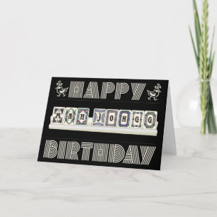 De Remerciements Carte Mah Jongg Birthday White Dragons