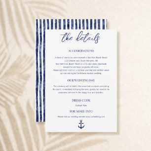 De Remerciements Carte Mariage nautique côtière