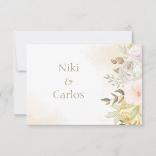 De Remerciements Carte Merci/Note personnalisée en corail souple