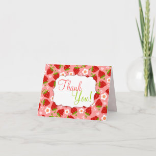 De Remerciements Carte "Merci" personnalisée aux fraises