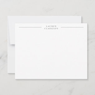 De Remerciements Carte minimaliste Noir et Blanc