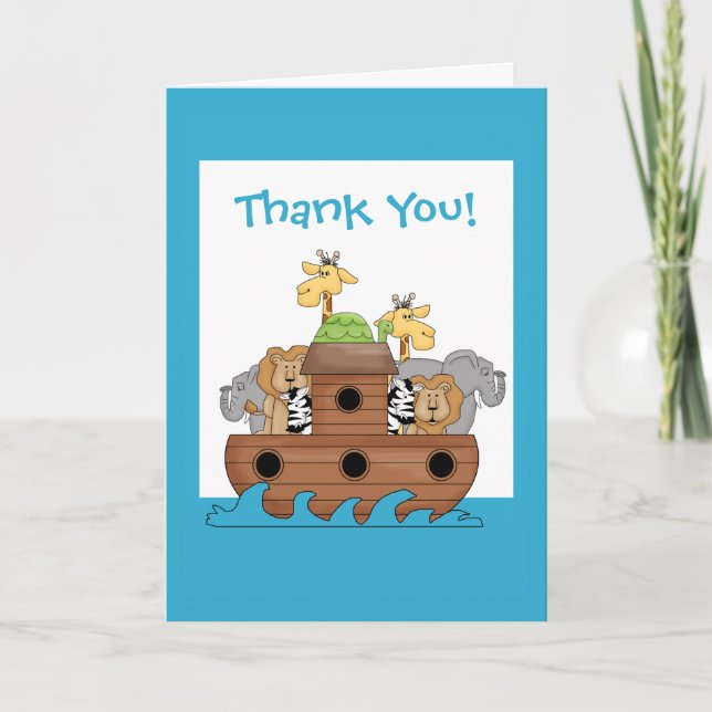 De Remerciements Carte Noah's Ark Thank You Note Card (Devant)