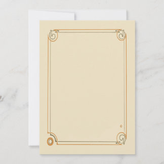 De Remerciements Carte Nota Art Nouveau vide