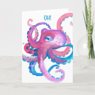 DE REMERCIEMENTS CARTE OCTOPUS ARMS LOVE/MISS YOU