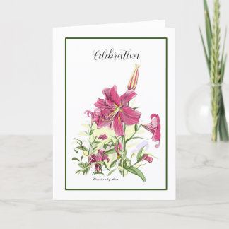 De Remerciements Carte Oriental Lily