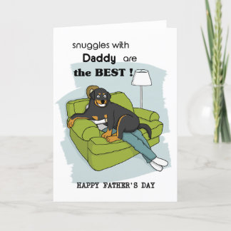 De Remerciements Carte Papa Rottie; Carte Papa Rottweiler;