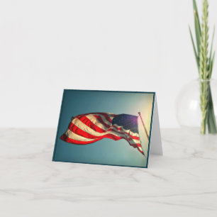 De Remerciements Carte Patriotique American Flag