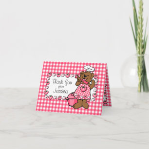 De Remerciements Carte personnalisée Ours Petit Chef