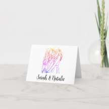 Carte personnalisée pour couple queer