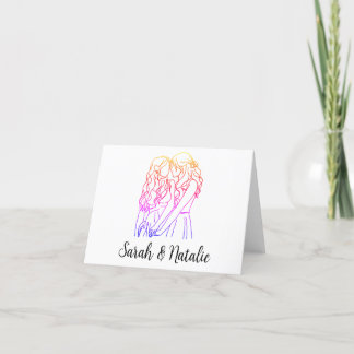 De Remerciements Carte personnalisée pour couple queer