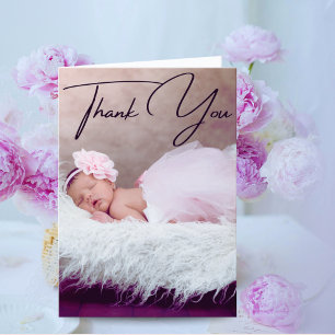 De Remerciements Carte photo nouveau-né pour sage-femme   Bébé pers