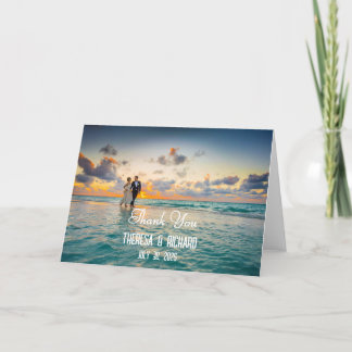 De Remerciements Carte photo personnalisé, plié, vide à l'intérieur