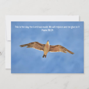 De Remerciements Carte Plat Flexible Bible Oiseau Gull