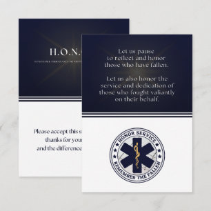De Remerciements Carte plat H.O.N.O.R.