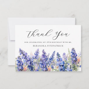 De Remerciements Carte plate personnalisée pour le 18e anniversaire