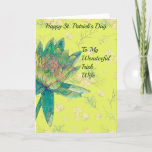 De Remerciements Carte pour femme irlandaise à la Saint-Patricks Da