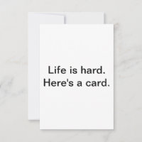 Carte pour les temps difficiles.