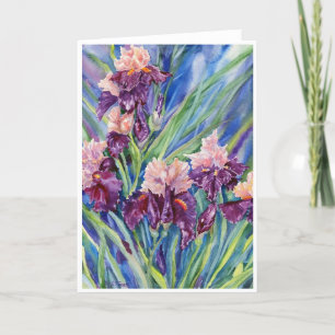 De Remerciements carte pour notes blanc "Buds and Blooms"