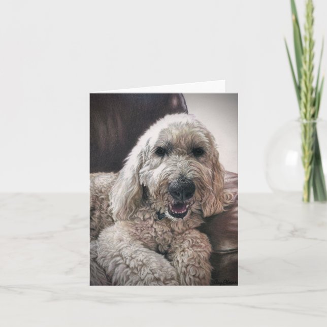 De Remerciements Carte pour notes blanc chien Doodle chien (Devant)
