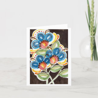 De Remerciements Carte pour notes d'art populaire aquarelle