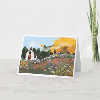 De Remerciements Carte pour notes d'automne plié