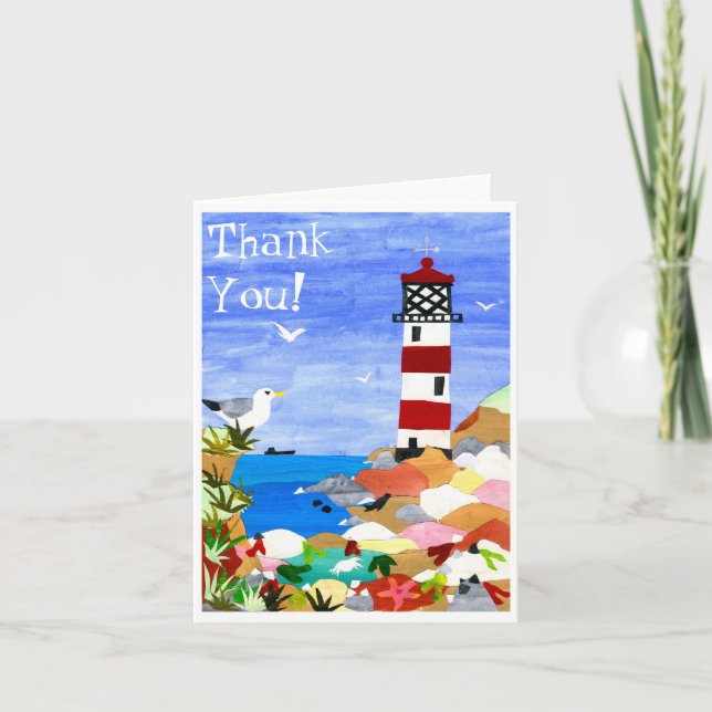 De Remerciements Carte pour notes phare "Merci" (Devant)