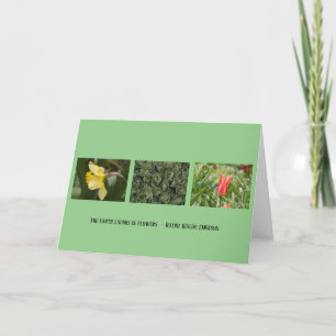 DE REMERCIEMENTS CARTE POUR NOTES PLIÉ - LA TERRE RIME EN FLEURS