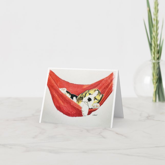 De Remerciements Carte pour notes Puppy (Devant)