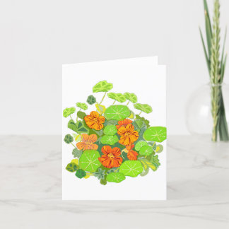 De Remerciements Carte pour notes vide Nasturtiums
