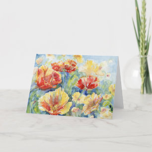 De Remerciements carte pour notes vide "Poppies VII"