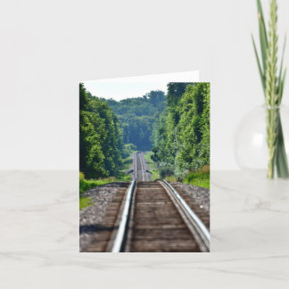 De Remerciements Carte pour notes vierge des voies ferroviaires