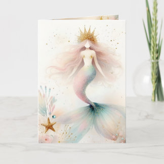 De Remerciements Carte princesse Boho Mermaid