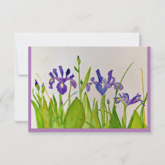De Remerciements Carte Purple Iris Note