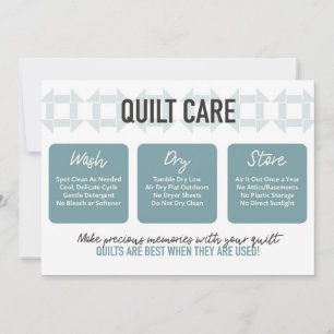 De Remerciements Carte Quilt Care - Design moderne - Turquoise