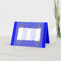 Carte Rainbow Torah bar mitzvah bat mitzvah