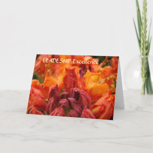 De Remerciements Carte Rhodie Orange LEADERSHER EXCELLENCE Card