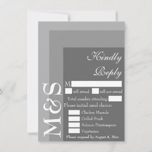 De Remerciements Carte RSVP Gris Moderne Chic Script Wedding
